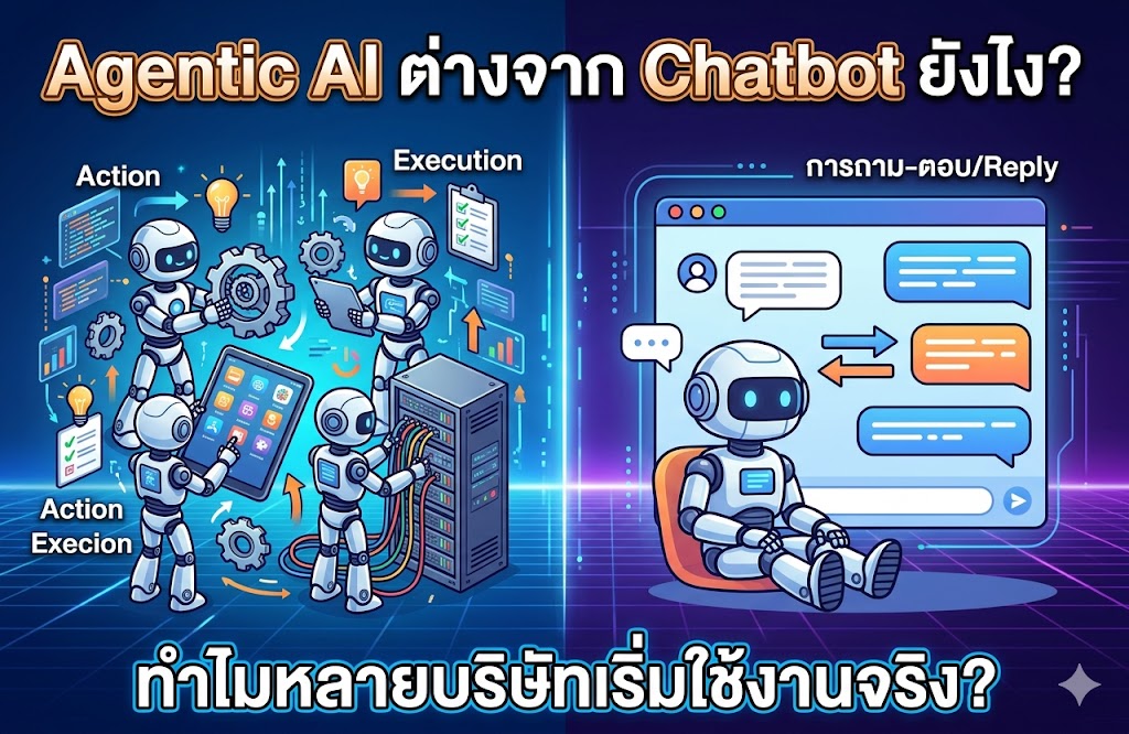Agentic Ai ต่างจาก Ai chatbot ยังไง